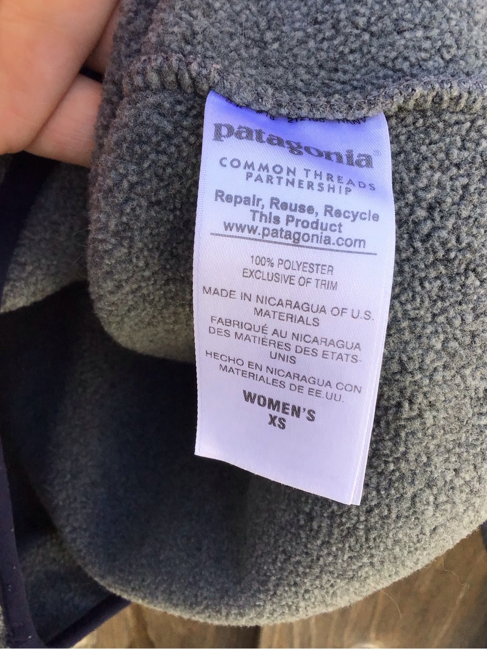 Patagonia Synchilla Snap T Fleece Pullover Gray Womens XS Outdoor Classic - Picture 4 of 6